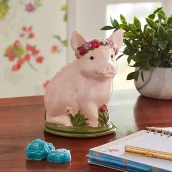 🌺 New Pioneer Woman Pig Shaped Full Size Fragrance Wax Warmer - Picture 3 of 5